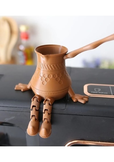 3dprototürk Sevimli Kahve Köşesi 6 Lı Biblo Seti Kahve Çekirdeği Moka Pot Kupa Bardak Dekoratif