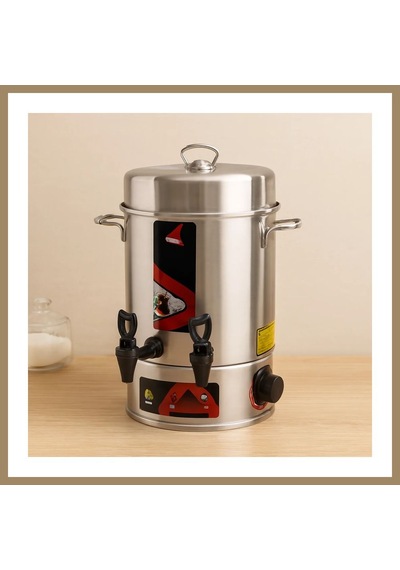 Bezos Elektrikli Semaver Çay Makinesi 6 Litre Çift Musluk 1000w 60 Bardak 22