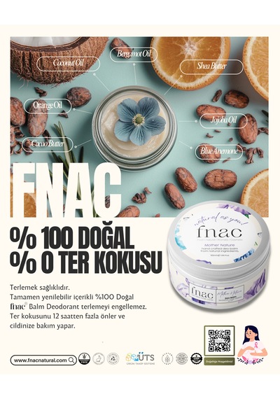 Fnac Doğal İçerikli Mother Nature Ter Kokusu Önleyici Krem Deodorant 50 ML