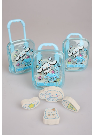 X Dekomus Lisanslı Cinnamoroll Çekçekli Bavul 4'lü Silgi Tek Adet Altın