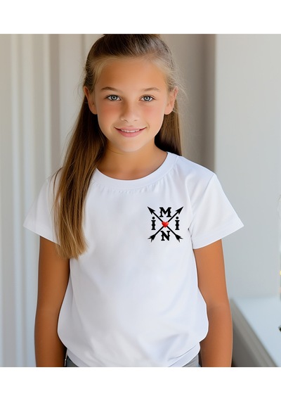 Aselinda Aile Kombin Tişört- Kalp Mini Baskılı Bisiklet Yaka Tişört/t-shirt Tek Adet Fiyatıdır. Beyaz-anne