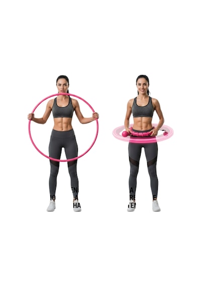 Evde Spor İçin Akıllı Hula Hoop Çemberi Bel İnceltici Mor Çok Renkli