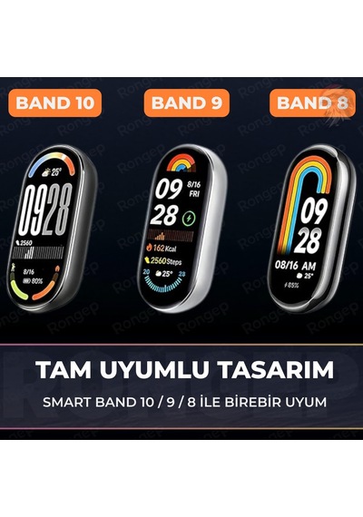 Lexroo Xiaomi Mi Band 10/9/8 İle Uyumlu Kordon Manyetik Toka Mekanizmalı Yumuşak Ve Konforlu Smart