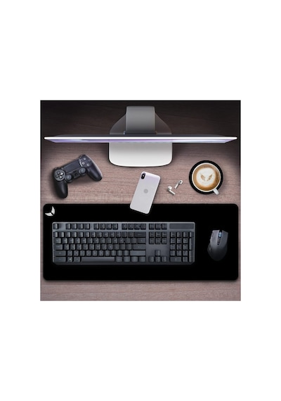 Mouse Pad Siyah Ergonomik Kaymaz Taban Ev,ofis,oyun 90x40