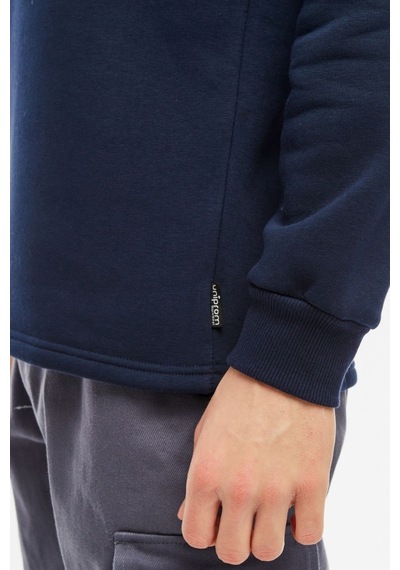 Uniprom Sweatshirt Bisiklet Yaka Içi Polarlı 3 Iplik Pamuklu Normal Kesim Erkek Lacivert