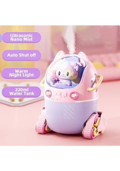 Mini Kedi Şekilli Led Işıklı 220ml Hava Nemlendirici