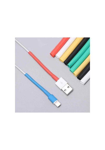 Iphone Uyumlu Şarj Kablosu Koruyucu Makaron 6 Adet 6 Cm