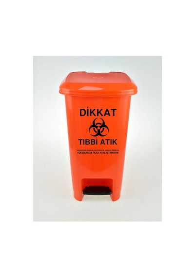 Ayrex Melkan Home Tıbbi Atık Kovası 25 Litre Pedallı Tıbbi Atık Kutusu Slim Pedallı Çöp Kovası Atık Kutusu Tu Diğer