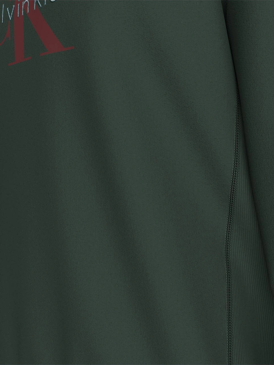 Calvin Klein Ls Premium Terry Monologo Cn Erkek Yeşil Sweatshirt-10560 Yeşil
