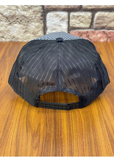 Hamze Trucker Model Baskılı Hafif Yazlık Beyzbol Cap Şapka Siyah - Gümüş