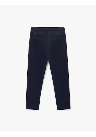 Koton Cepli Düğmeli Slim Fit Normal Bel Cigarette Pantolon Siyah