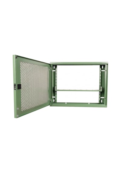 Alfafonet Wifi Box 450 Duvar Tipi Modem Ve Wifi Kutusu 450x120x350 Mm Yeşil Perfore Metal Kapak Montajlı