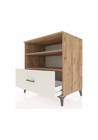 Kronos Şifonyer 2 Raflı Tek Çekmeceli 88x59x96 Çam-aytaşı Çam