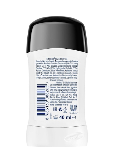 Rexona Women Invisible Pure Kadın Stick Deodorant 40 ML