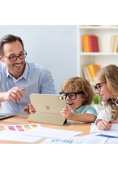 Apple Uyumlu iPad, A16 11.nesil 2025 Smart Folio Cover Akıllı Uyku Modlu Pu Deri Standlı Tablet Kılıfı Kapaklı Kılıf