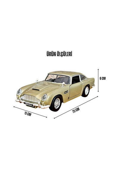 Motormax 1:24 Aston Martin Db5 Die-cast Model Araba - Açılır Kapılı Metal Koleksiyon Aracı Altın Çok Renkli