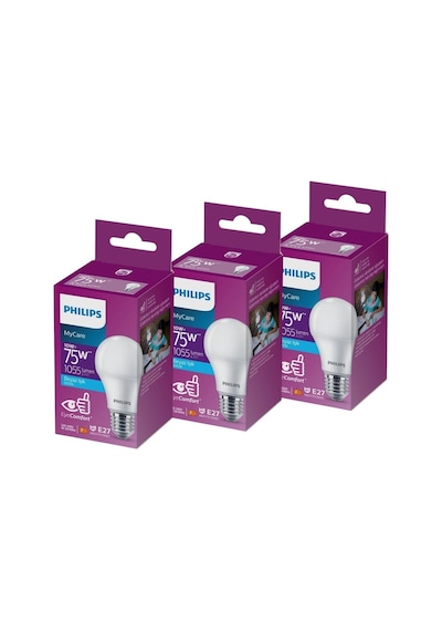 Philips Led 10-75W Ampul 6500K Beyaz Işık 3Lü
