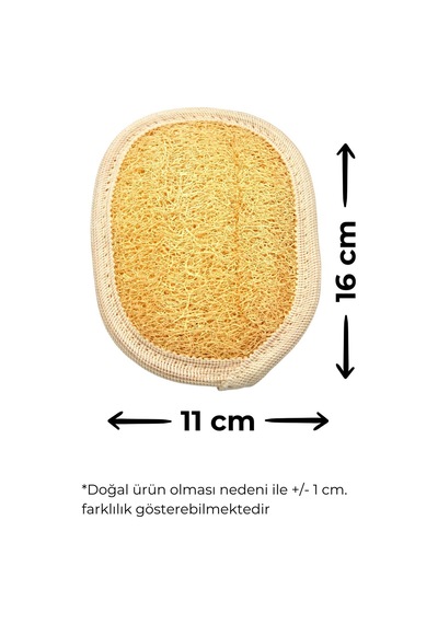 Doğal Kabak Lifi 4 Lü Banyo Hamam Kese Seti Yüz + Vücud + Sırt - Set9