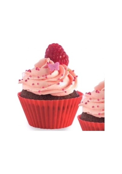 Bybirgül Kırmızı 18 Li Silikon Mini Kek Kalıbı ,muffin ,browni