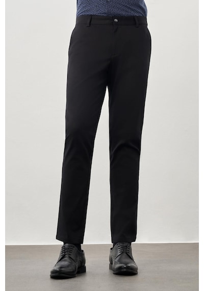İmza Siyah Kendinden Desenli Bez Ayağı Pamuklu Yan Cep Slim Fit Casual Pantolon 1003245168 Siyah İmza Siyah Kendinden Desenli Bez Ayağı Pamuklu Yan Cep Slim Fit Casual Pantolon 1003245168 Siyah