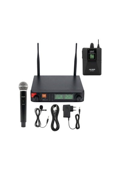 Rose R-702-ey Uhf Kablosuz Telsiz El Yaka Mikrofon 2x48 Kanal