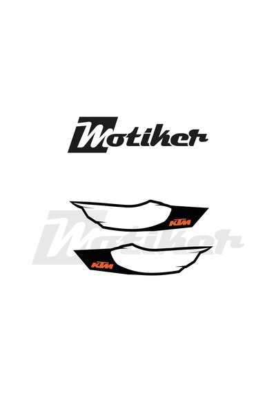Ktm Duke 200 Arka Kuyruk Üstü Sticker Etiket Modeli , Turuncu Mot