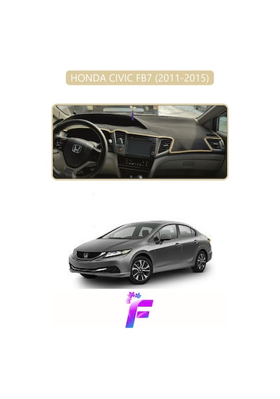 Honda Cıvıc Fb7 2011-2015 Torpido Örtüsü Güneşten Korur Kolay Montaj Tam Uyum F55