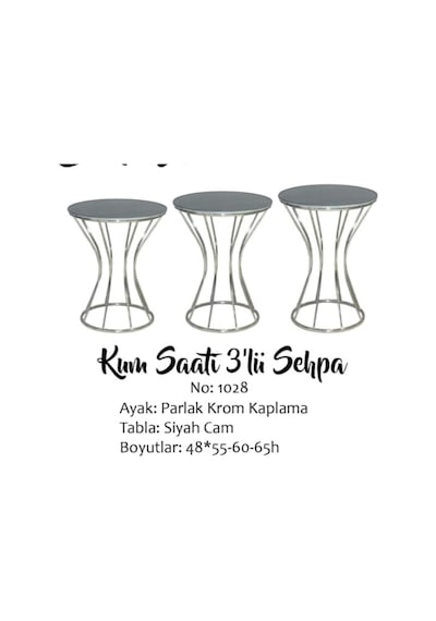 Brc Kum Saati Zigon Düz Siyah Model Temper Cam Metal Transmisyon