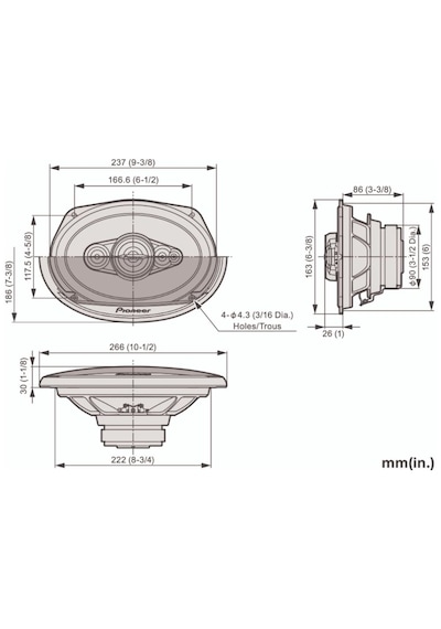 Ts-a6991f 700 Watt 6x9 Oval Oto Hoparlör