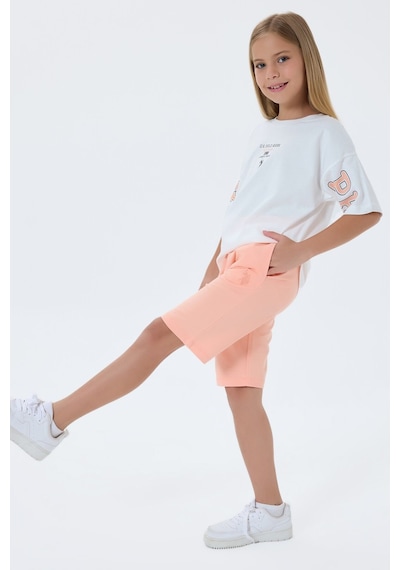 U.s. Polo Assn. Kız Çocuk Beyaz Bermuda Takım Beyaz