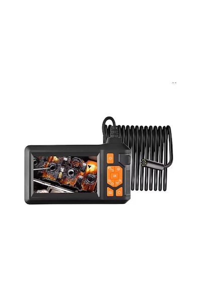 Ekranlı 3 Kameralı 10 Mt Hafıza Kart Destekli Sert Kablo Yılan Endoskop Kamera 8 Mm 4.3 Inc-120576