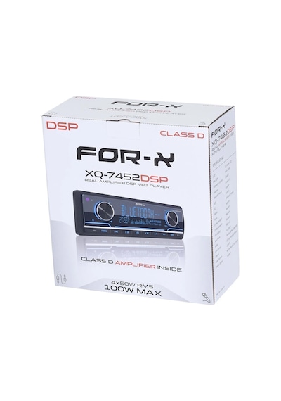 For-x Xq 7452 Dsp Oto Teyp Maksimum Güç 4x100w 4 Kanal Amfi Çıkışı 4v