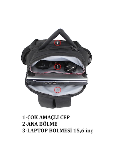 Case Club Usb Aparatlı Laptop Sırt Çantası 15.6 İnç Su Geçirmez Kumaş