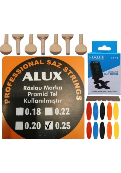 Alux 0.25 Pramid Divan Bağlama Teli 5'Li Ekonomik Set