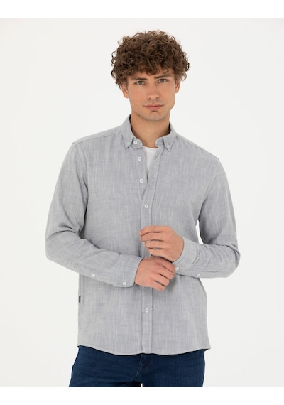 Pierre Cardin Erkek Mavi Desenli Gömlek 50278180-vr036 Mavi