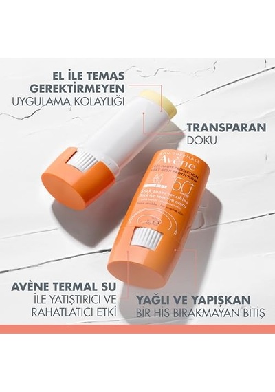 Eau Thermale Avene Stick Güneş Kremi Spf 50+ Hassas Bölgeler İçin Yüksek Koruma Sağlayan Güneş Koruyucu 8 Gr