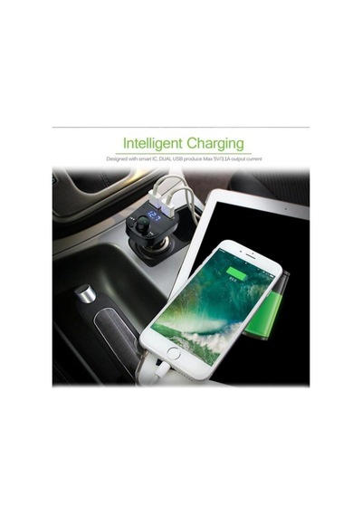 Car X8 Araç Fm Transmitter 5.0 Bluetooth Araç Kiti Usb Mp3 Sd Kart Çakmaklık Girişli Oto Müzik Çalar