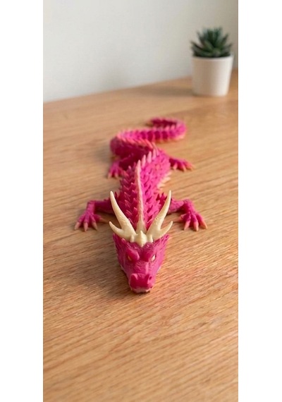 Hareketli Ejderha Figürü Pembe