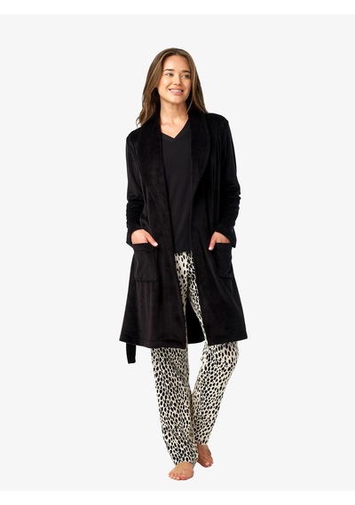 Blackspade Kadın Polar Sabahlık 52222 - Siyah
