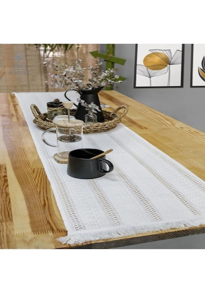 Ham Dantel Runner Masa Örtüsü 35 X 150 Krem