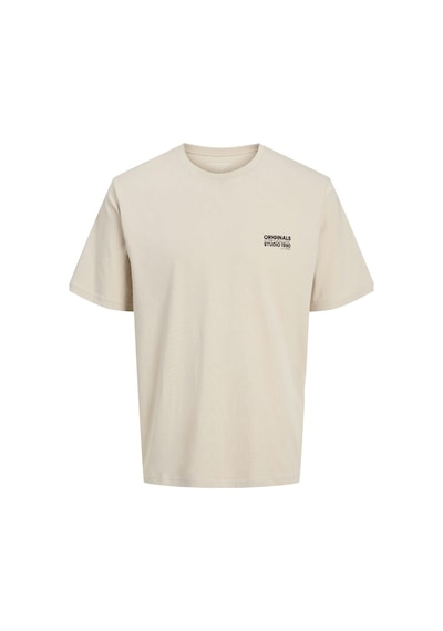 Jack & Jones Jorvesterbro Back Tee Ss Crew Neck Krem Renkli