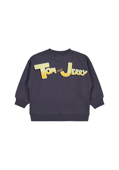 Tom And Jerry Fermuar Baskılı 2-5 Yaş Sweatshirt - Gri Antrasit
