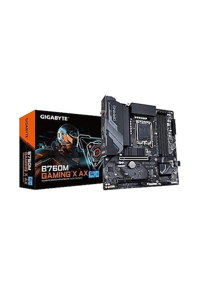 Gigabyte B760M Gaming X AX 1.1 Wi-Fi Intel B760 7600 MHz (OC) DDR5 Soket 17000 mATX Anakart