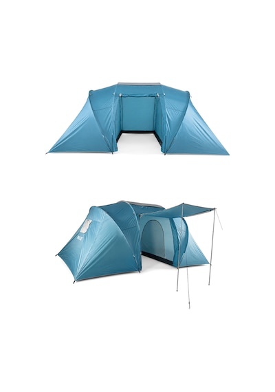 Walke 4 Kişilik Çift Bölmeli Aile Kamp Çadırı Su Geçirmez Polyester 460 X 230 X 185 Mavi