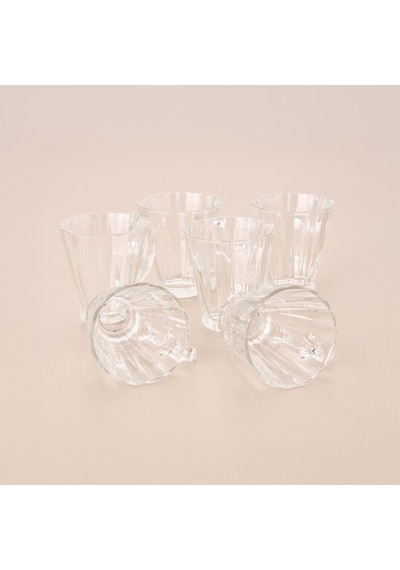 Glasss In Love 6'lı Cam Kupa - Şeffaf - 180 Ml Renkli