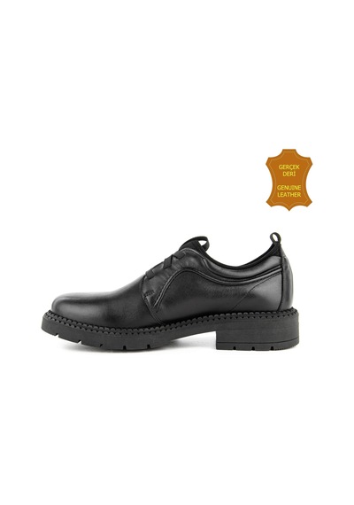 Hush Puppies Kabo 725810 Gerçek Deri, Anatomik, Erkek Ayakkabı Siyah Siyah
