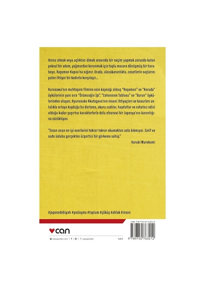 Raşomon ve Diğer Öyküler - Ryunosuke Akutagava - Can Yayınları