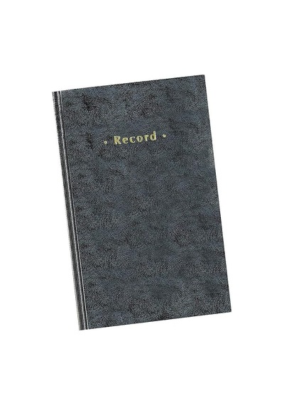 886673 Blue Marbled Hardcover Record Book, 11-3/4 X 7-1/4