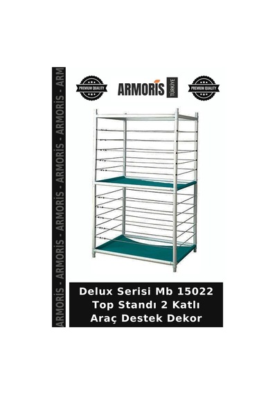 Delux Serisi Mb 15022 Top Standı 2 Katlı Araç Destek Dekor Çok Renkli