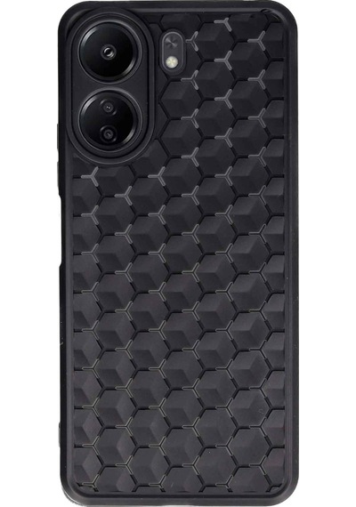 Xiaomi Redmi 13c Uyumlu Kılıf Petek Silikon Kapak - Siyah